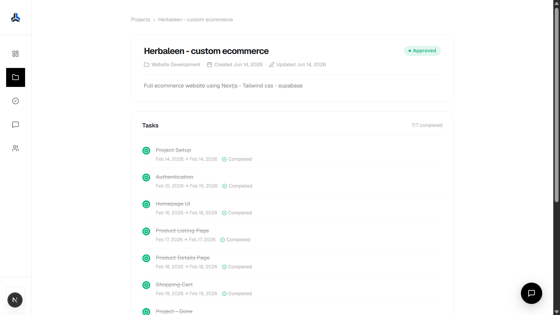 Creaytic Client Dashboard